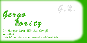 gergo moritz business card